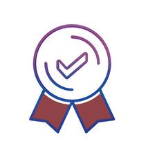 Award Medal Icon in Neon Gradient Style..