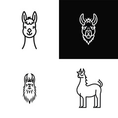 Fototapeta premium Llama logo design vector illustration