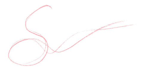Pink pencil strokes in simple style, isolated on transparent background.