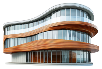 PNG Modern contemporary office building wood architecture staircase.