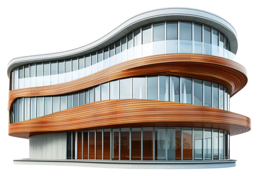 PNG Modern contemporary office building wood architecture staircase.