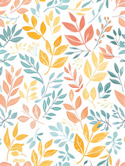 2D flower and leaf cards in various styles