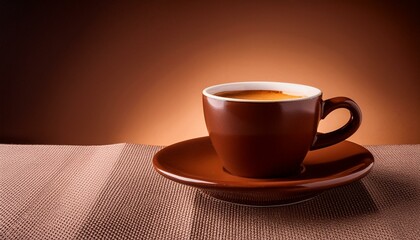 Obraz premium cup of coffee on wooden table