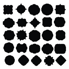 Black retro vintage sticker label. Vintage frames and labels vector set. Label frames. Old frame shape collections. Decorative label and retro shape vector