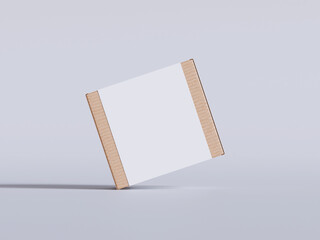 Cardboard box on gray background blank label, Suitable for packaging mockup collection