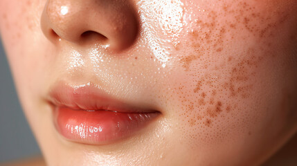 South Korean Woman’s Clear Complexion After Kojic Acid Treatment Lightening Acne Scars and Evening Skin Tone