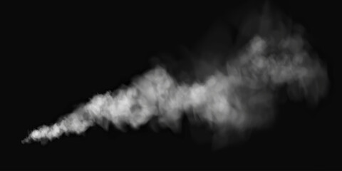 Fog or smoke, white smog clouds on floor, isolated transparent special effect. Vector illustration, morning fog over land or water surface, magic haze.	