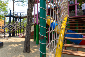 Colorful outdoor kids playground public park
