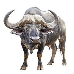 Naklejka premium African buffalo isolated on transparent background