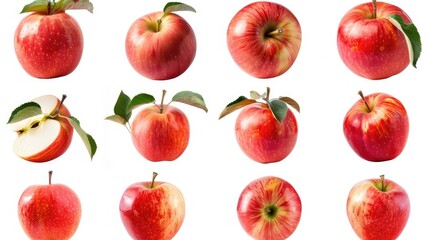 Red Apples Isolated on White Background