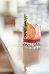 Pomegranate Rosemary Infused water. Summer Cocktails.