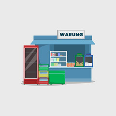 warung rokok illustration. flat cartoon style