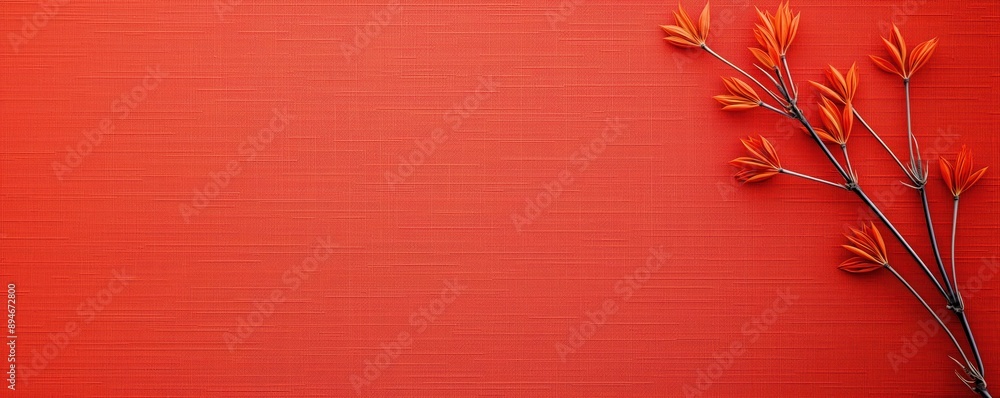 Poster Minimalistic red background with subtle texture, clean and modern design
