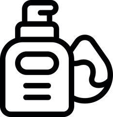 Obraz premium Dispenser bottle releasing moisturizing cream for a soothing and nourishing skincare routine