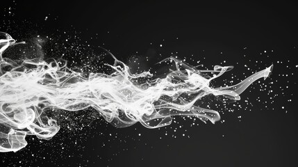 Obraz premium Enigmatic Smoke Trails: Abstract Organic Shapes of Mystery and Elegance