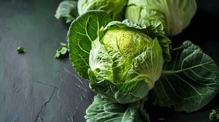Obraz premium fresh green cabbage