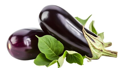 eggplants isolated on white background
