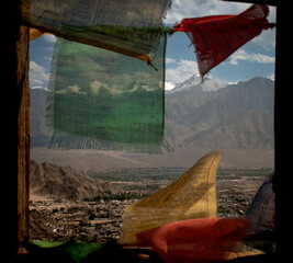 view from the window in the mountains