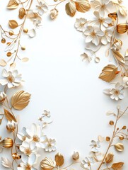 Luxury Event Flyer with White and Gold Accents