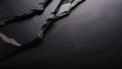 Black stone background with polished, smooth finish, rich texture. Abstract design. Natural material