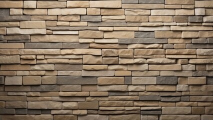 Fototapeta premium Textures of a wall of stone in rows of multiple colors