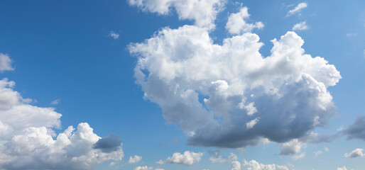Photo of beautiful white clouds against a blue sky