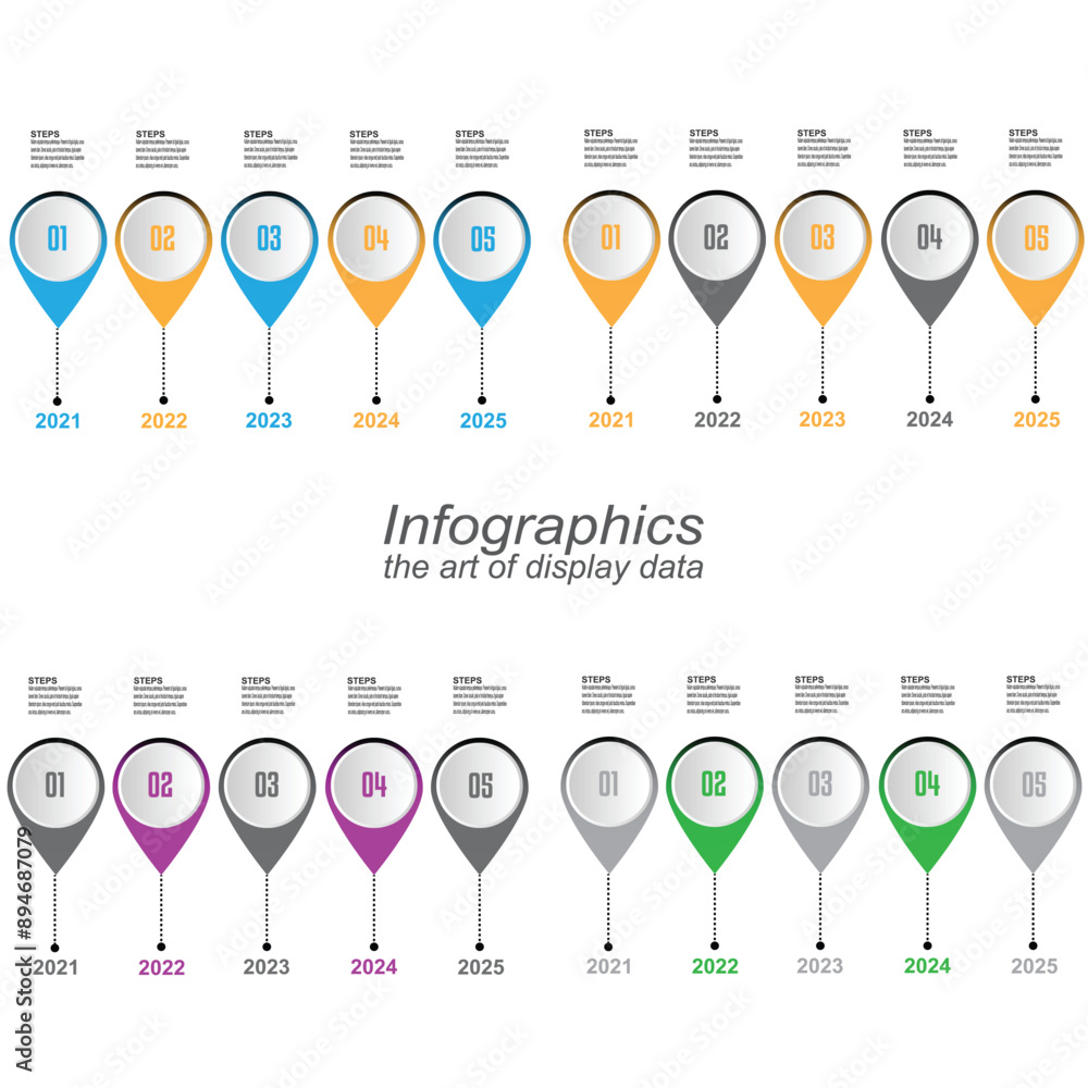 Poster collection infographic template for modern data visualization and ranking and statistics.