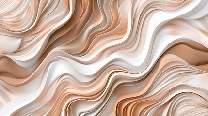 Obraz premium Elegant Marbled Designs: Milk and Coffee Swirls Creating Organic Shapes