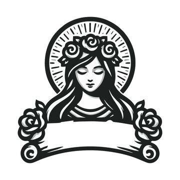 recommend clip art: Maria logo icon design illustration