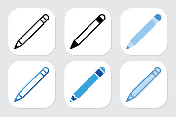 pencil icons with various design styles