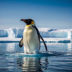 Fototapeta premium Antarctic Ice Snow Cold Winter Antarctica Penguin
