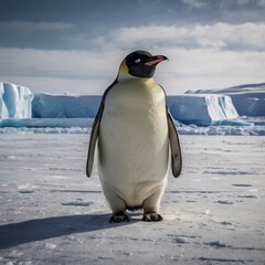 Obraz premium Antarctic Ice Snow Cold Winter Penguin in alaska