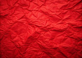 Vibrant red paper texture background with subtle wrinkles and gentle folds, adding a pop of color to any design or composition.