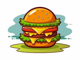 burger and fries