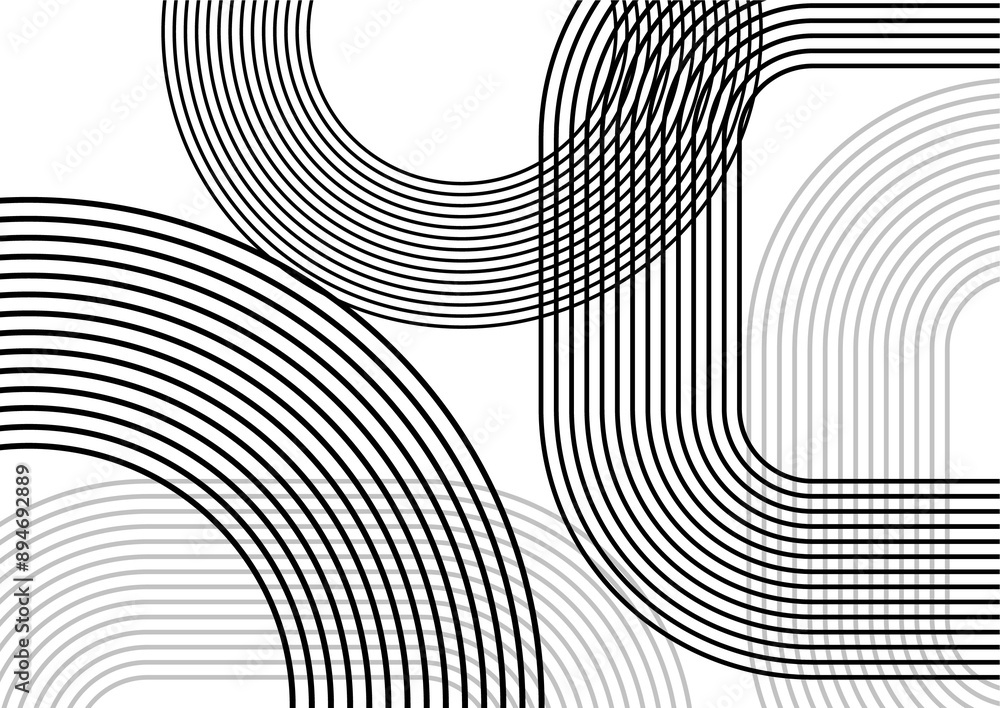 Poster spiral sound wave rhythm line dynamic abstract vector background