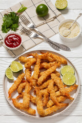 deep fried panko breaded shrimp on a plate