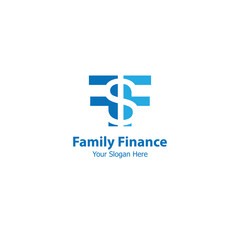 the double f with the s is made to resemble the connection between families, and the straight line parallel to the s represents dollars or finances.