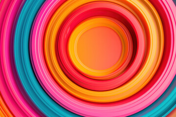Vibrant abstract background with concentric circles in bold colors like pink, orange, and teal, creating a dynamic and eye-catching design.