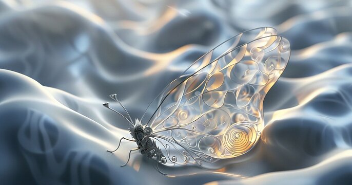A stunning paper quiling butterfly UHD wallpaper