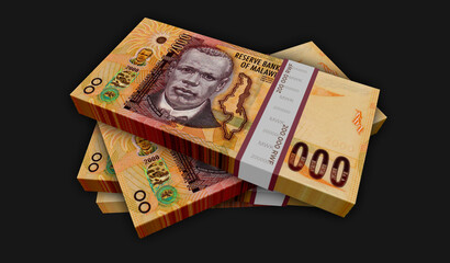 Malawi kwacha money banknotes pack 3d illustration