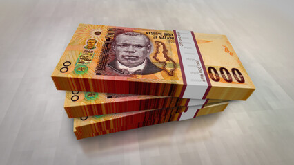 Malawi kwacha money banknotes pack 3d illustration