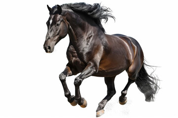 Obraz premium Horse in motion. Isolated on white background. Gallop