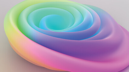 Creative pastel gradient animation showcasing liquid glass effects in layered fabrics. This design emphasizes shimmering rainbow hues on a light background, perfect for futuristic and artistic project