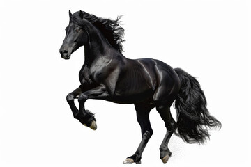 Obraz premium Horse in motion. Isolated on white background. Gallop