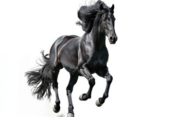 Obraz premium Horse in motion. Isolated on white background. Gallop