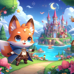 Chibi Fox and the Magical Lake
