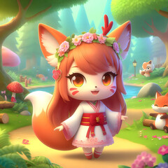 Chibi Fox and the Enchanted Forest
