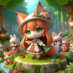 Chibi Fox and the Enchanted Forest