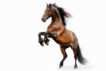 Obraz premium Horse in motion. Isolated on white background. Gallop