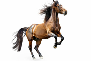 Obraz premium Horse in motion. Isolated on white background. Gallop